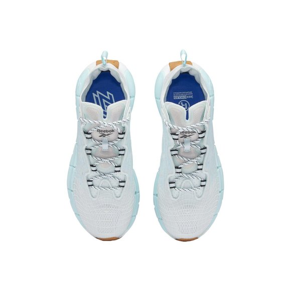 Reebok Women's grey/blue/light brown Zig Kinetica II Sneakers FX3012 - Picture 3 of 5
